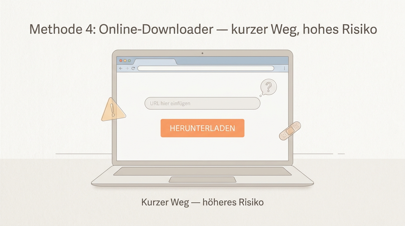 Methode 4 online downloader kurzer weg hohes risik