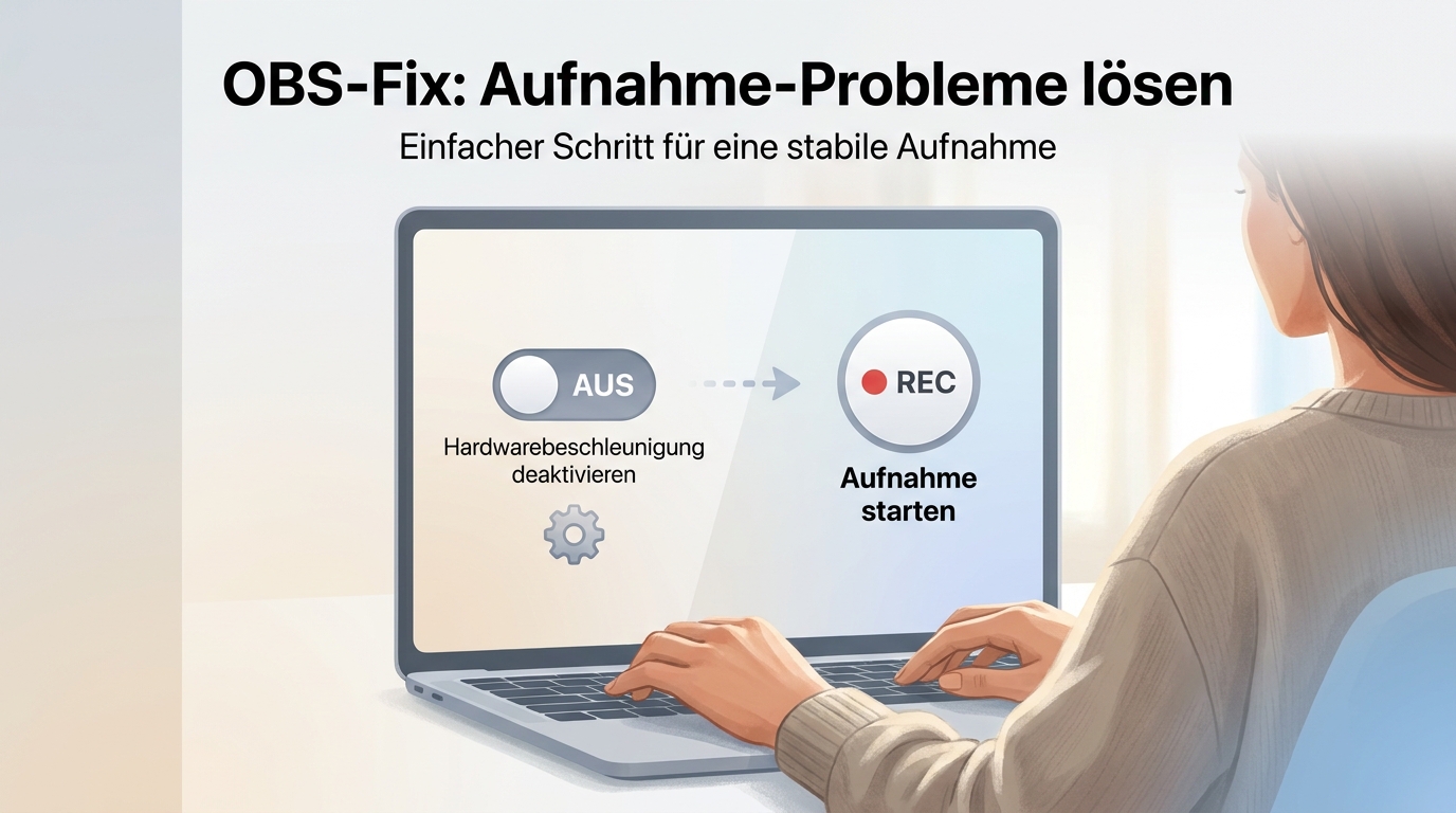 Obs fix hardwarebeschleunigung deaktivieren und au