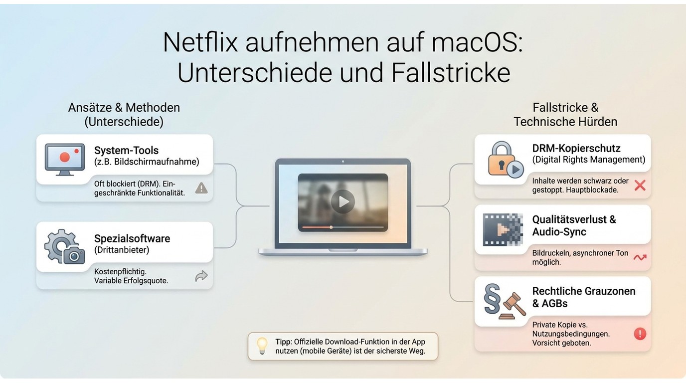 Netflix aufnehmen auf macos unterschiede und falls
