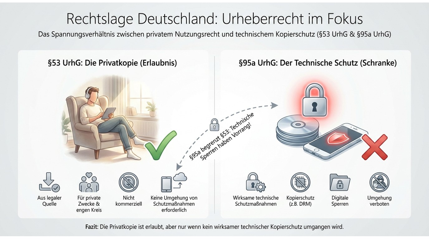 Rechtslage deutschland 53 urhg und 95a urhg